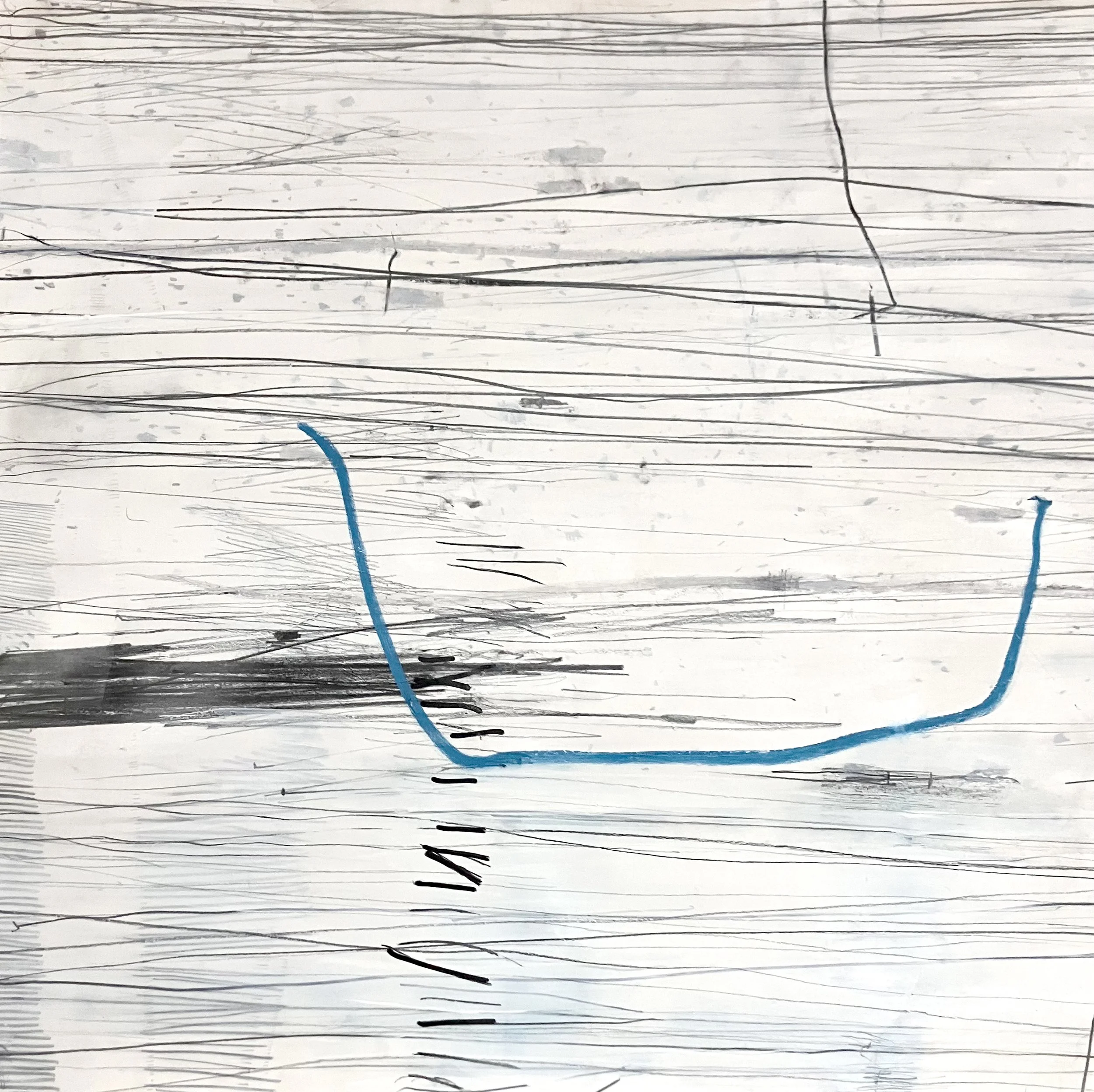 70 x 70 cm Graphit/ Öl auf Papier