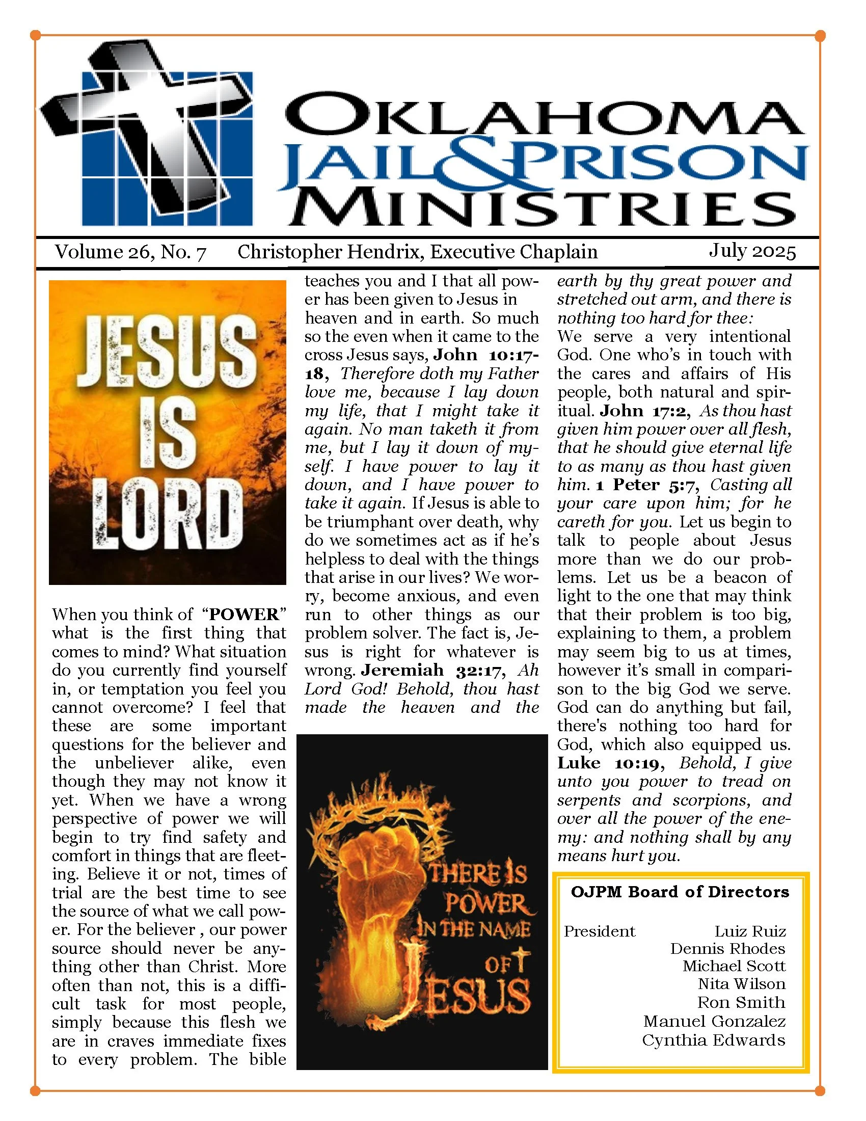 OJPM July Newsletter