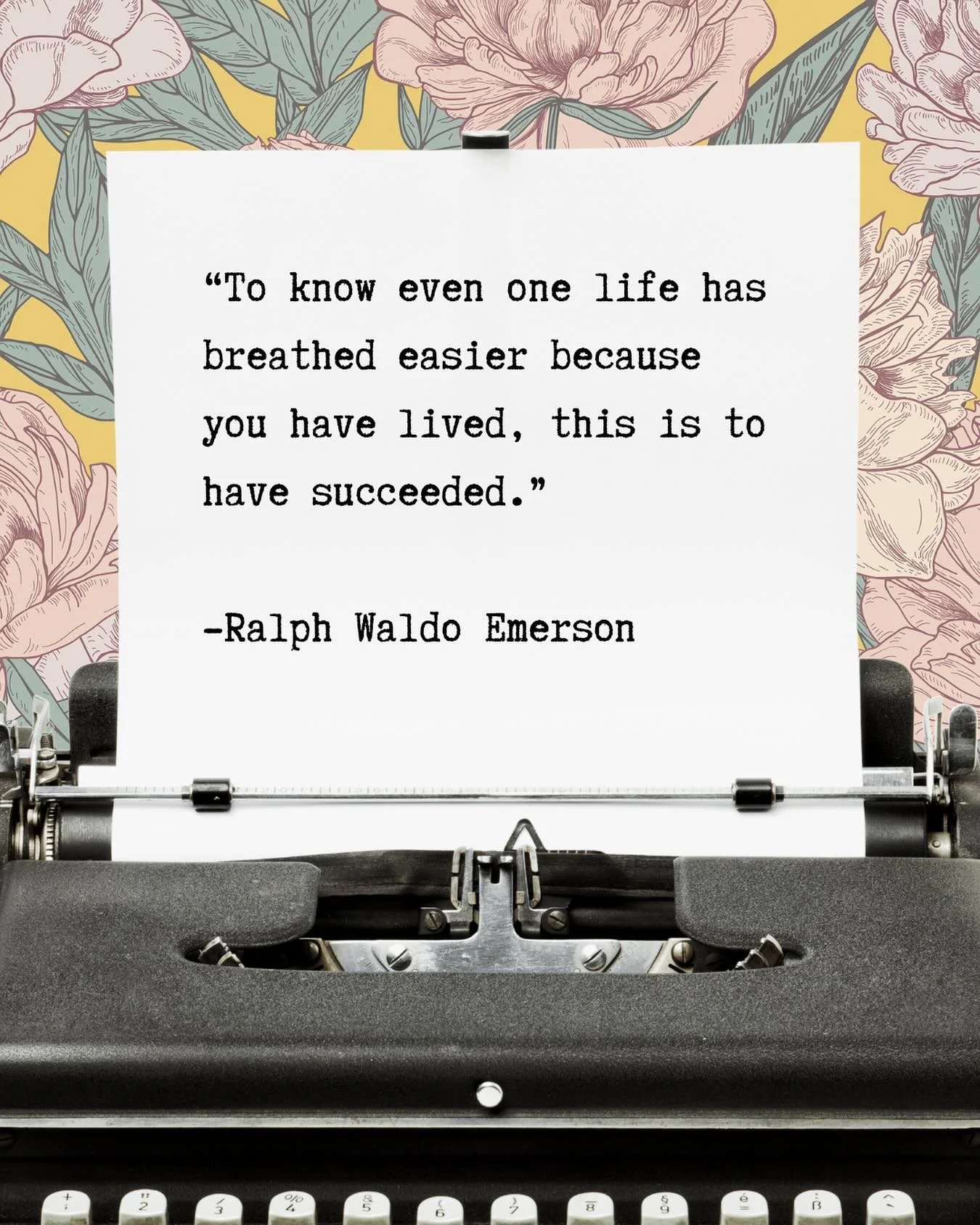 ✨ The first quote that changed me at a cellular level:
&ldquo;To know even one life has breathed easier because you have lived&mdash;this is to have succeeded.&rdquo; &ndash; Ralph Waldo Emerson

I remember the first time I read these words and felt 