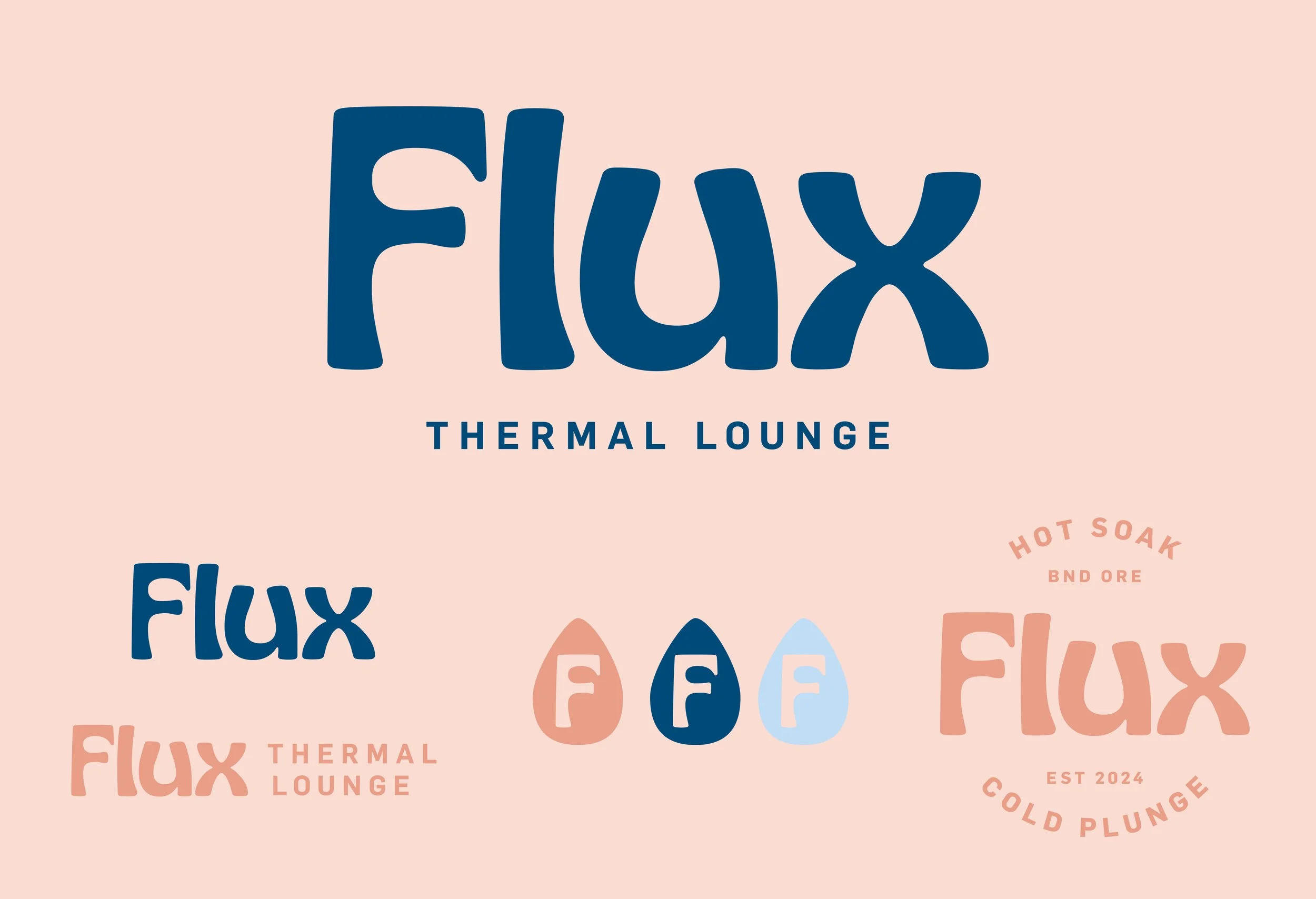 Flux Thermal Lounge logo variations