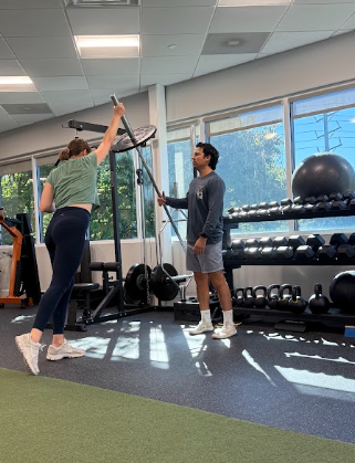 Patient receiving a functional movement assessment at a performance physical therapy clinic in Little Silver, NJ