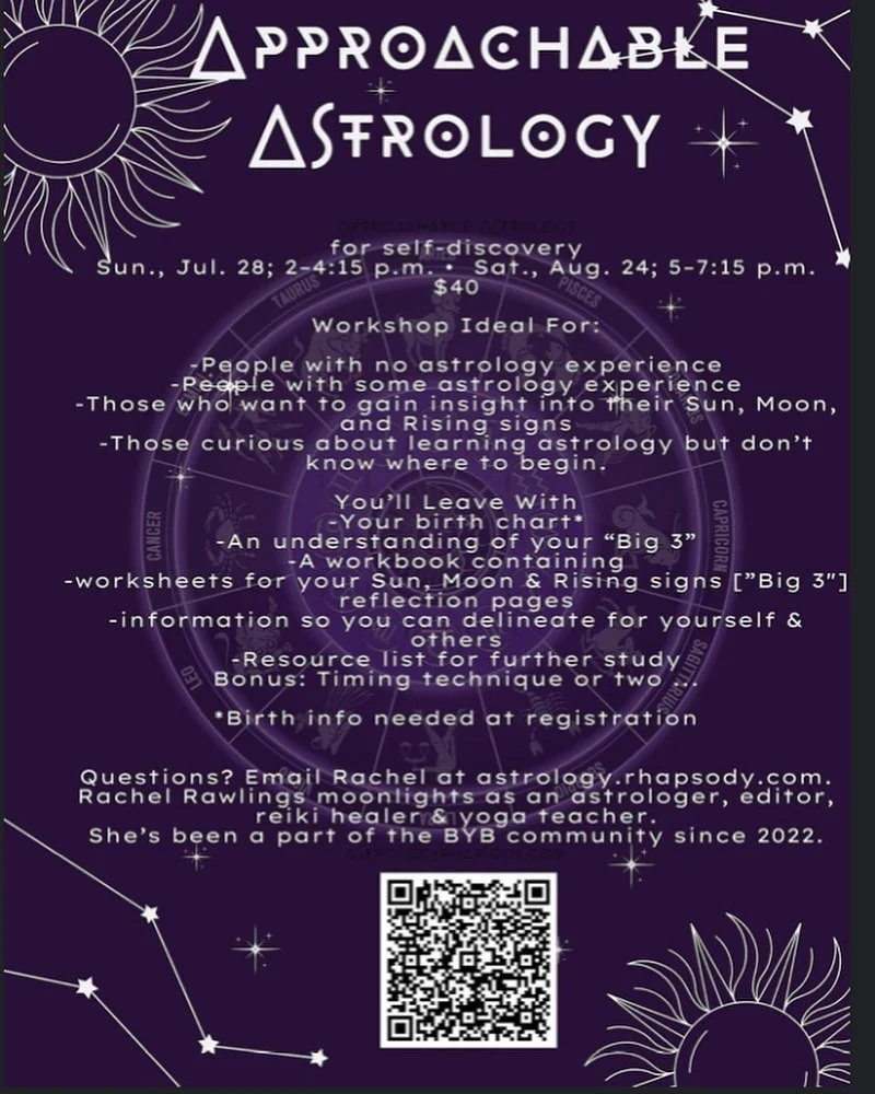 Oh my, it&rsquo;s happening! Gulp. This introvert is hosting astrology workshops this summer.

I love sharing astrology, and being in community and talking about what brings me joy in the company of open-minded, curious people stokes the flame of pas