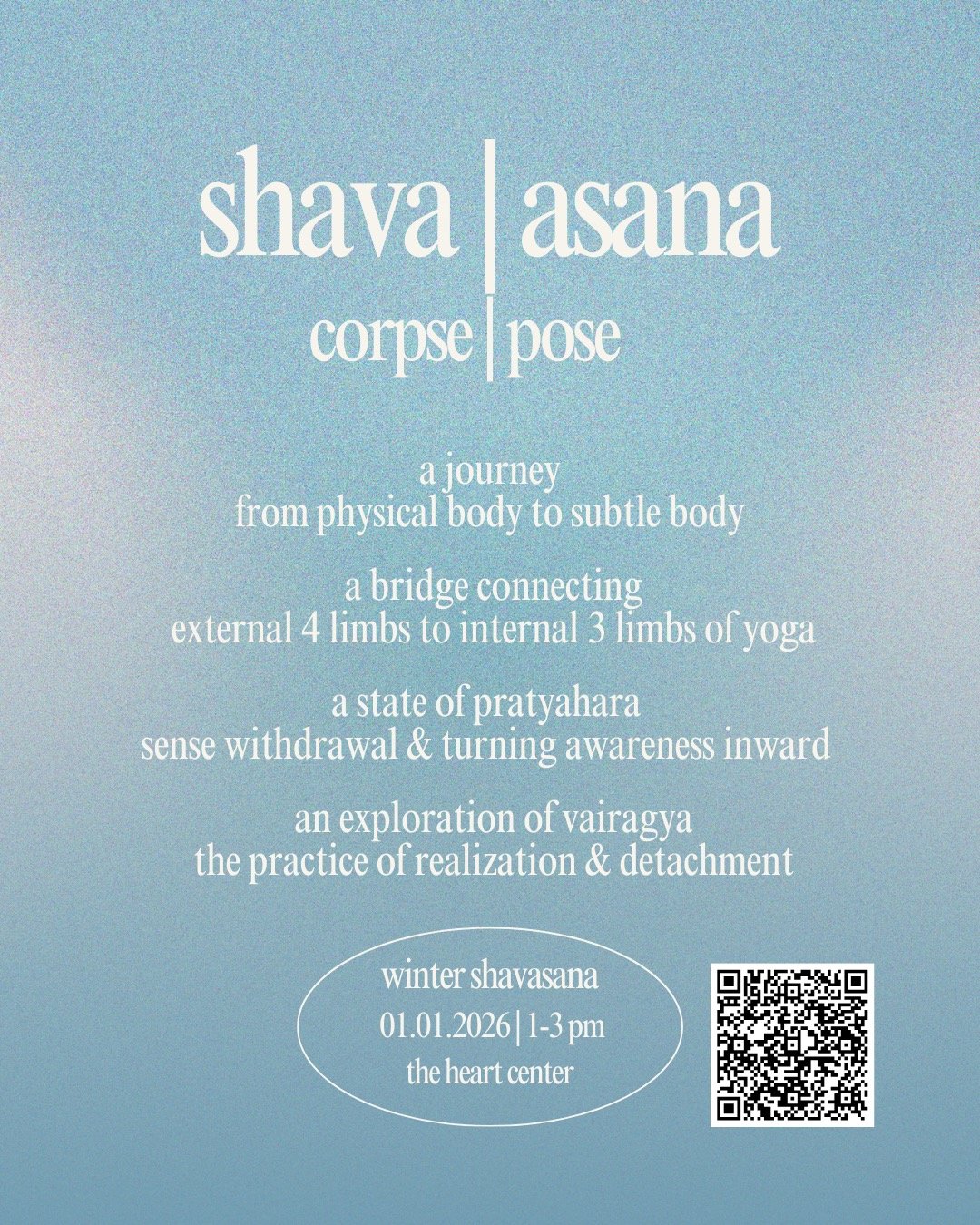 Not into football? Me neither.
.
Join me on New Year's Day for something different.
.
Come spend time in community with other seekers and spiritual-curious folks.
.
Learn about the meaning behind the pose of Shavasana, then be guided by gentle moveme