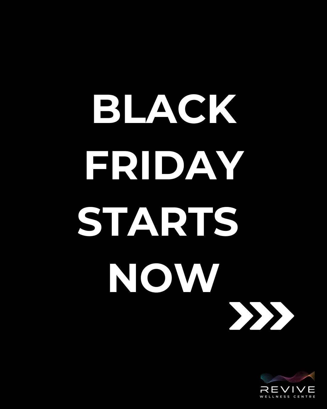 🎉 Black Friday Deals Are Here! 🎉
The wait is over! We're so excited to share our exclusive Black Friday offers at Revive Wellness Centre. These are only here for a short time, so don’t miss your chance to treat yourself (or someone you love)