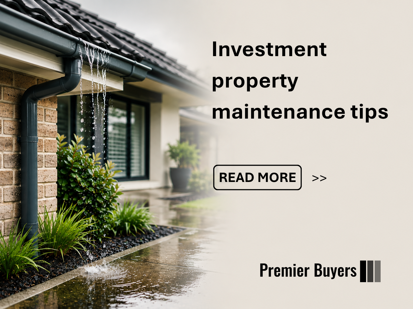 Investment property maintenance: follow the water
