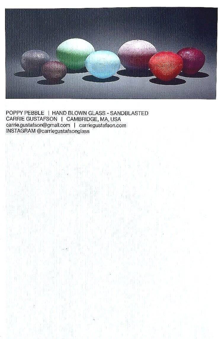Booklet of the 1000 Vases exhibition at Paris' Joseph Gallery featuring Poppy Pebble by Carrie Gustafson