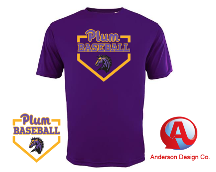 Plum Baseball Dri-Fit T-Shirt