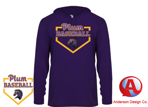 Plum Baseball Hoodie