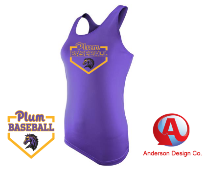 Plum Baseball Tank Top