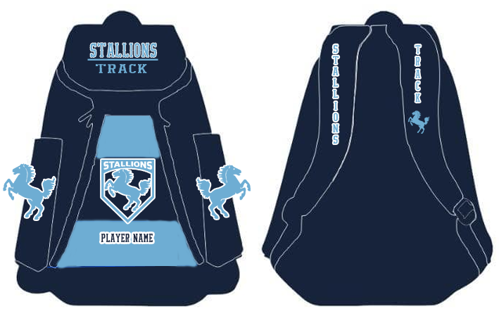 Stallions Track Club Custom Bookbag