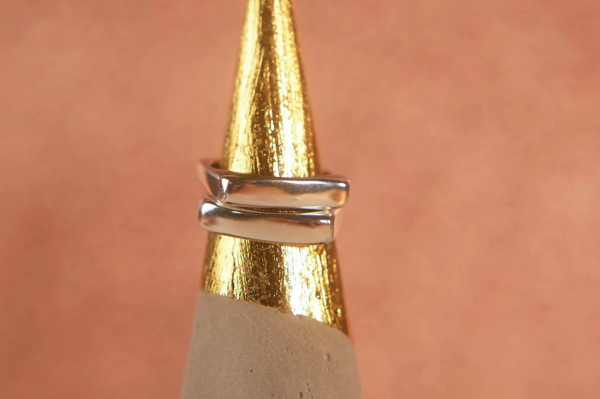 Thin Square Band, Adjustable (+ Stackable) - Silver