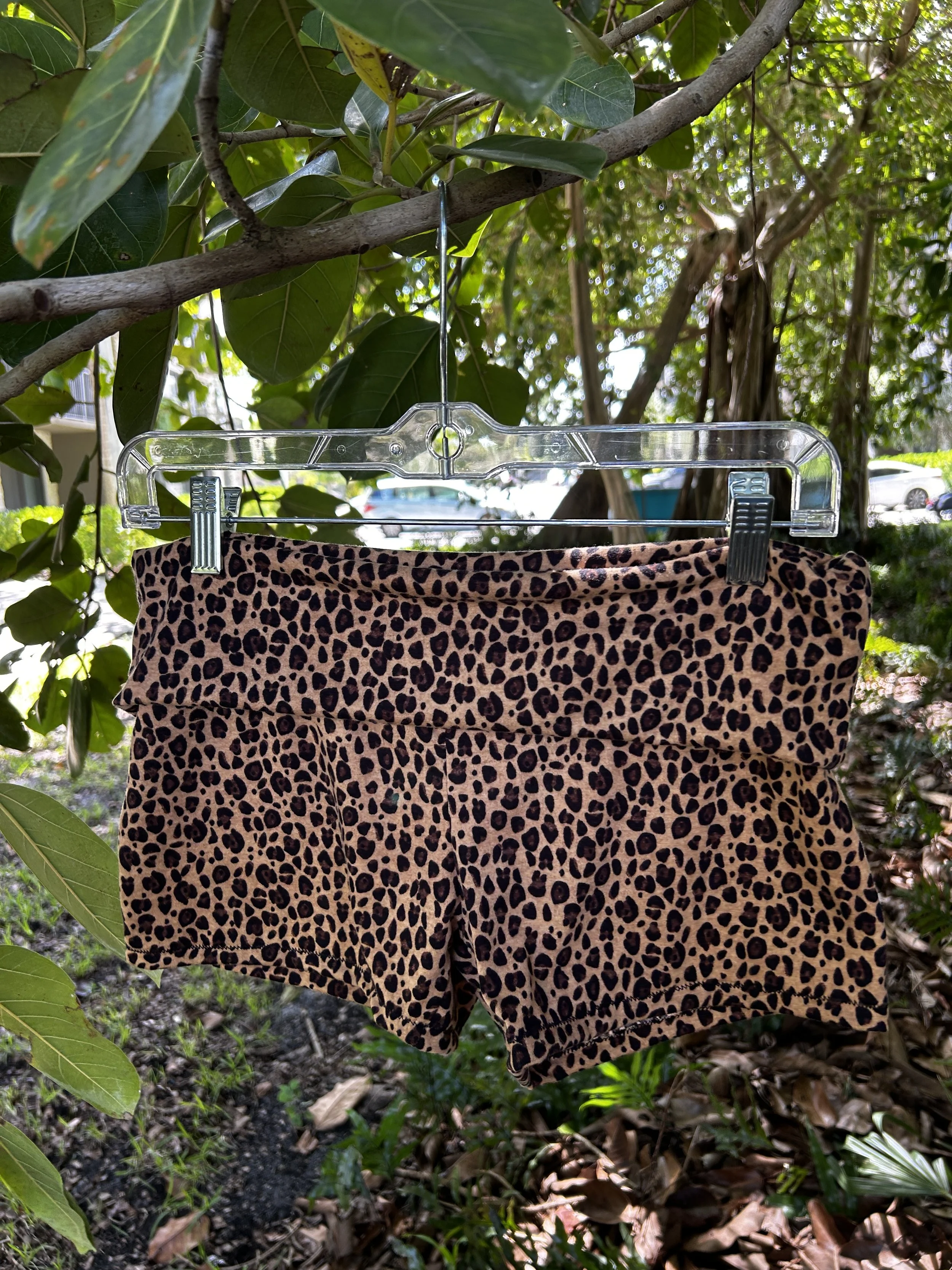 Cheetah Fold Over Shorts