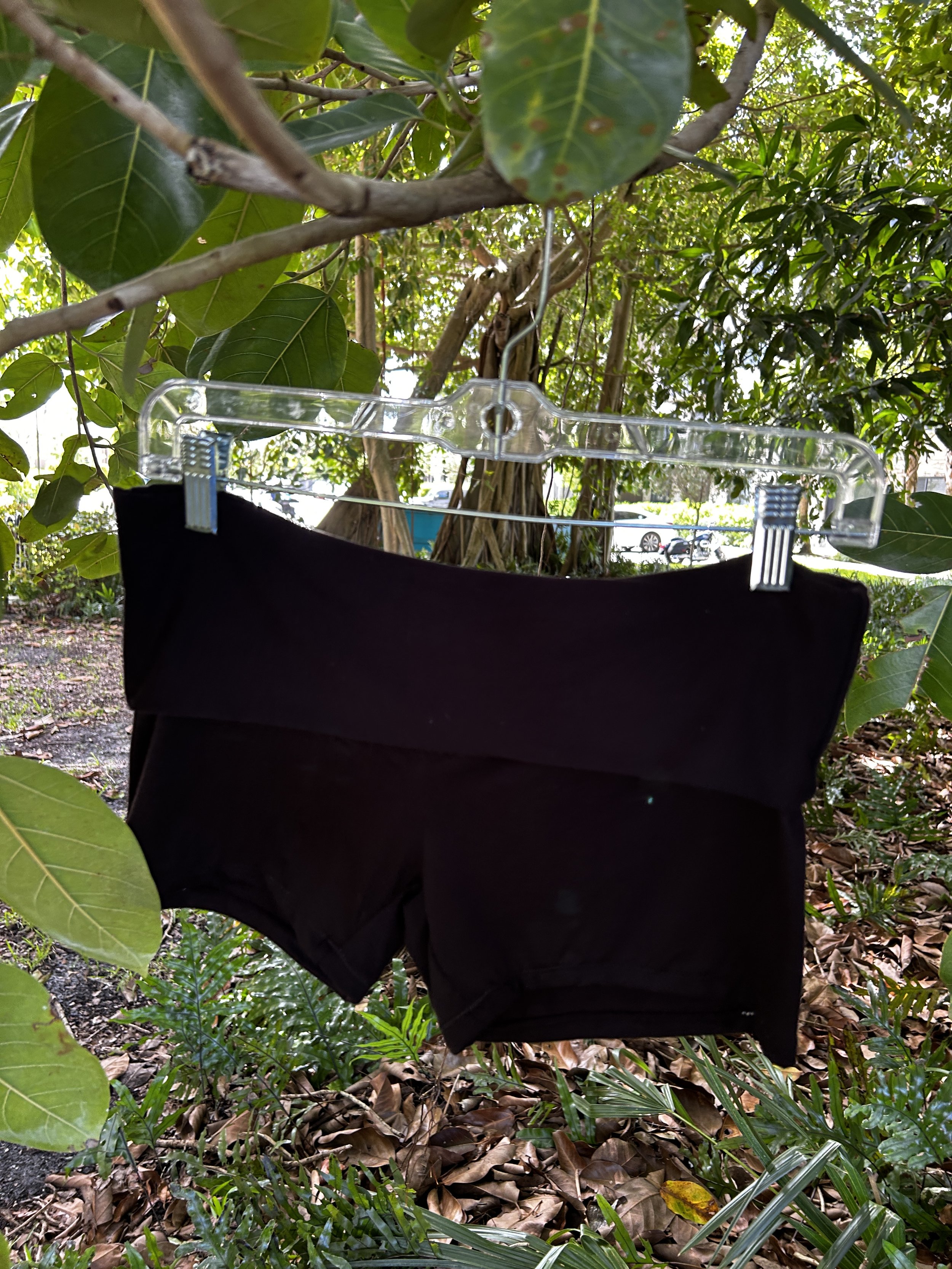 Black Fold Over Shorts