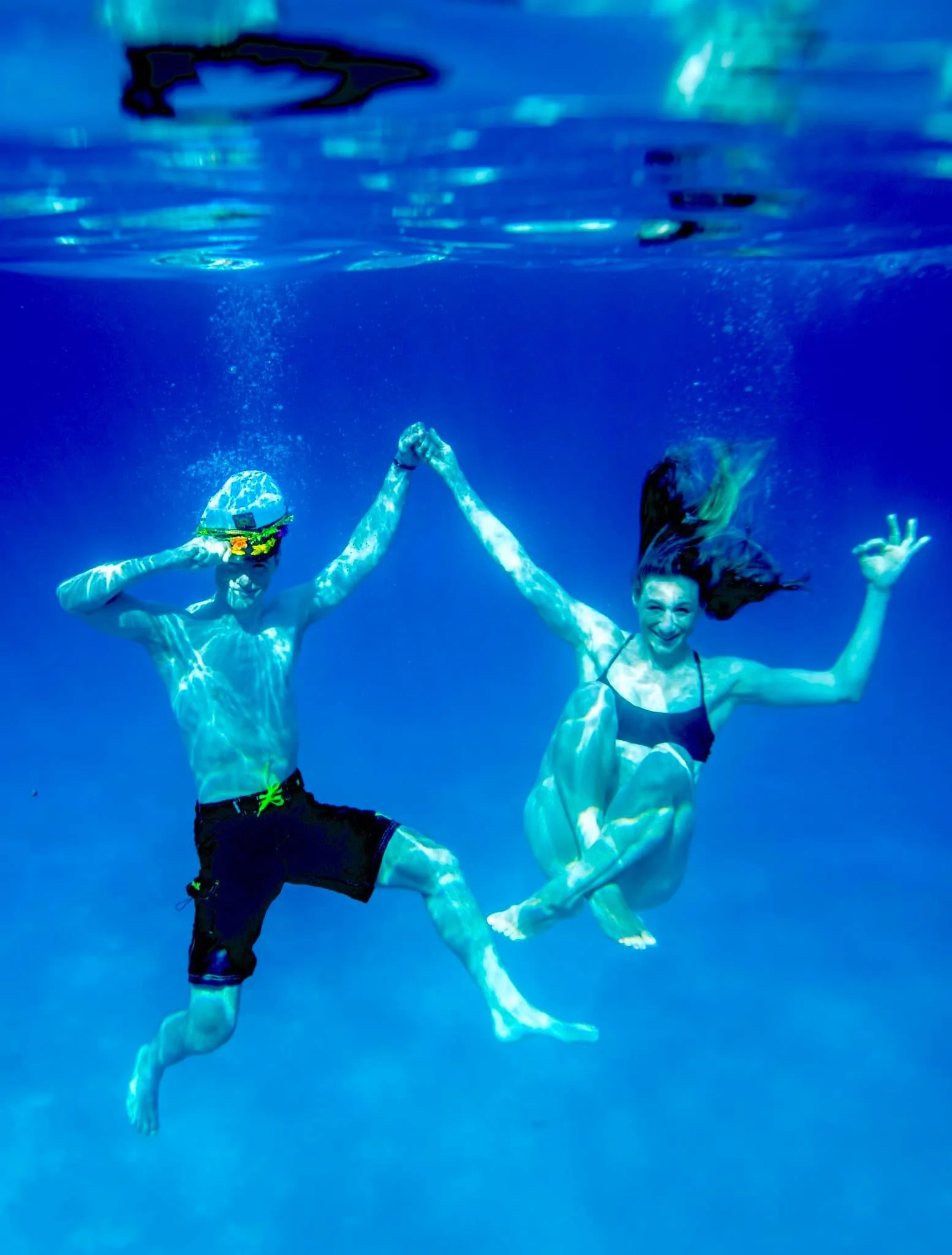 Lee and Lindsay Blankenship underwater in Fiji