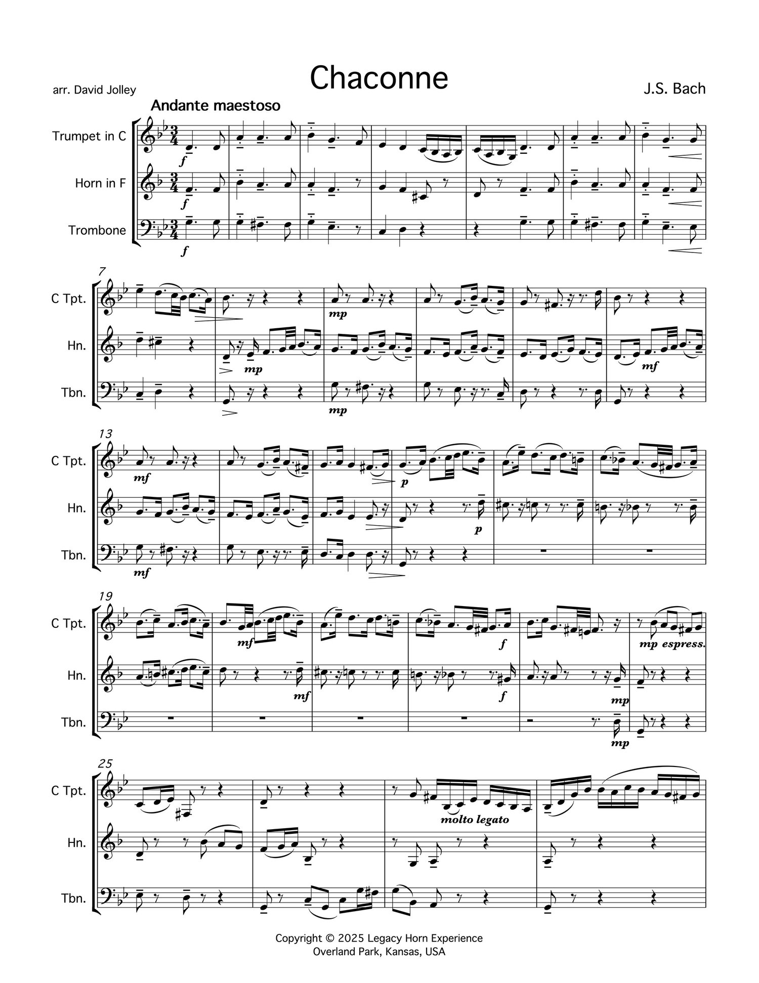 Chaconne Bach Harp