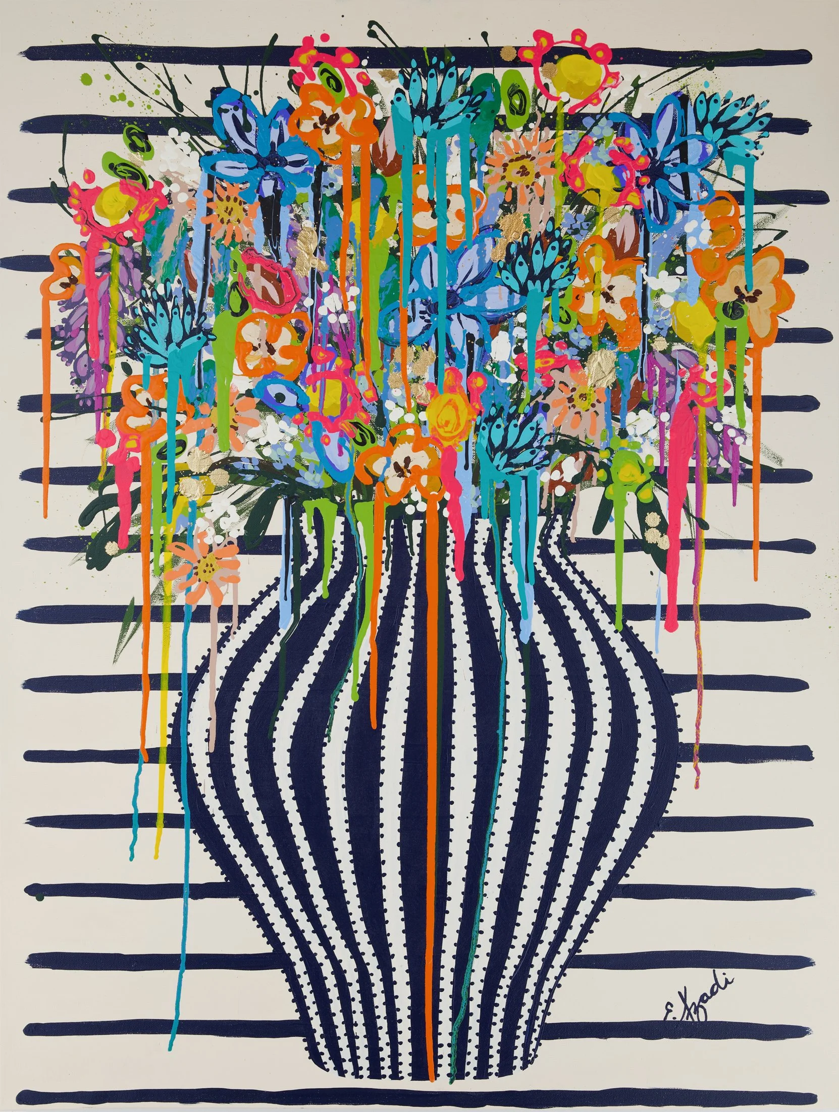 Floral Destination in Stripes