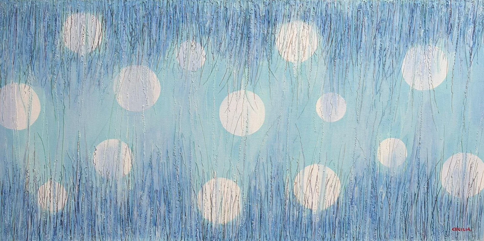 48" x 24" , Acrylic with Mixed Media on Canvas 