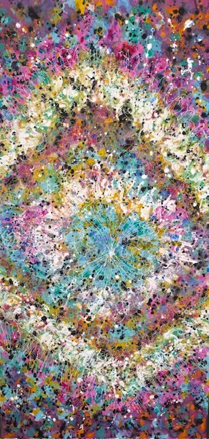 Filaments of becoming : 20"x40",
Mixed media with Hanji