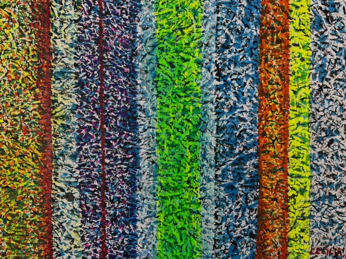 From the nature: 15:x 17", Acrylic on Hanji.