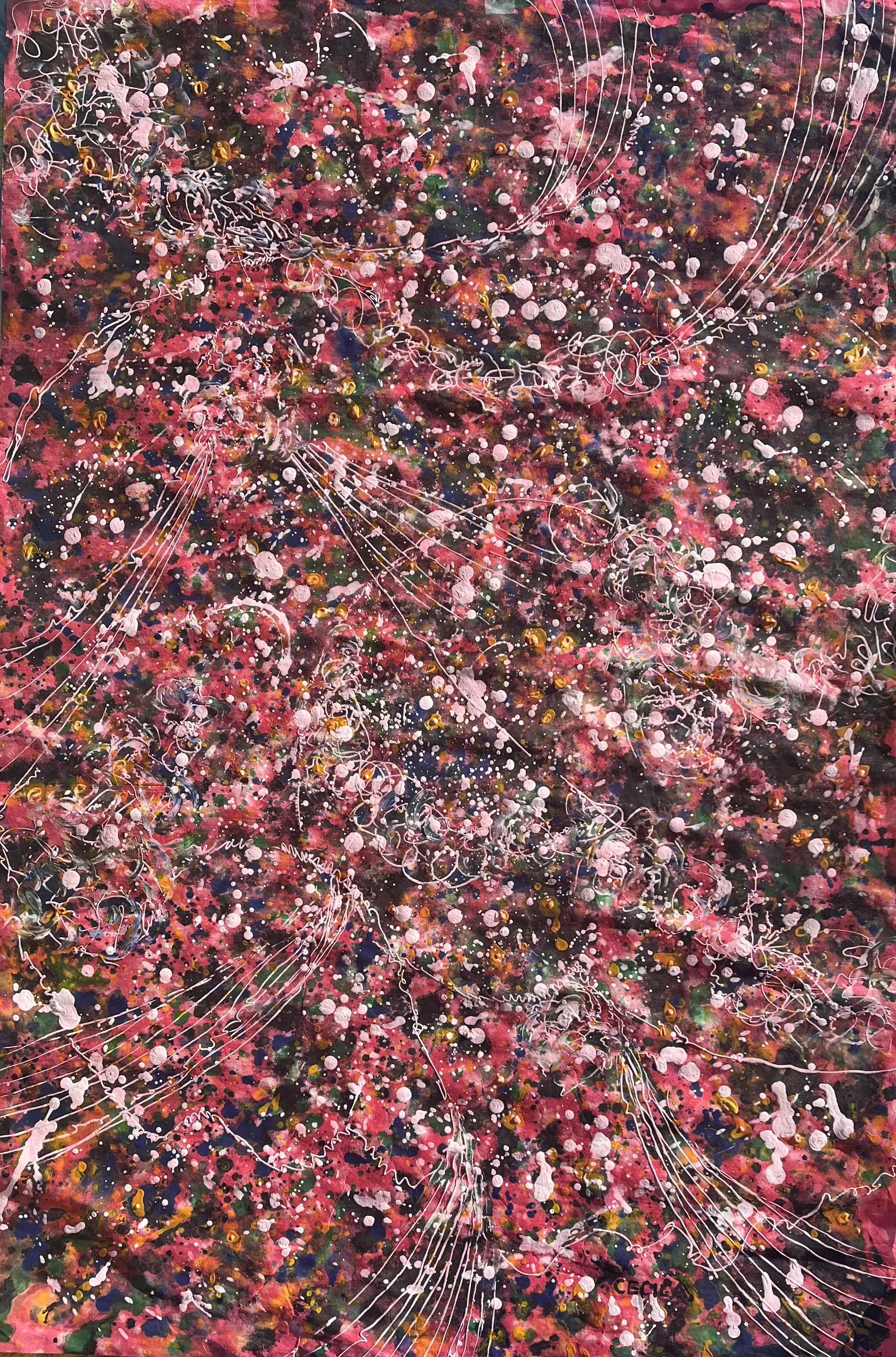 Rhythms without sound : 24"x36",
Mixed media on Hanji