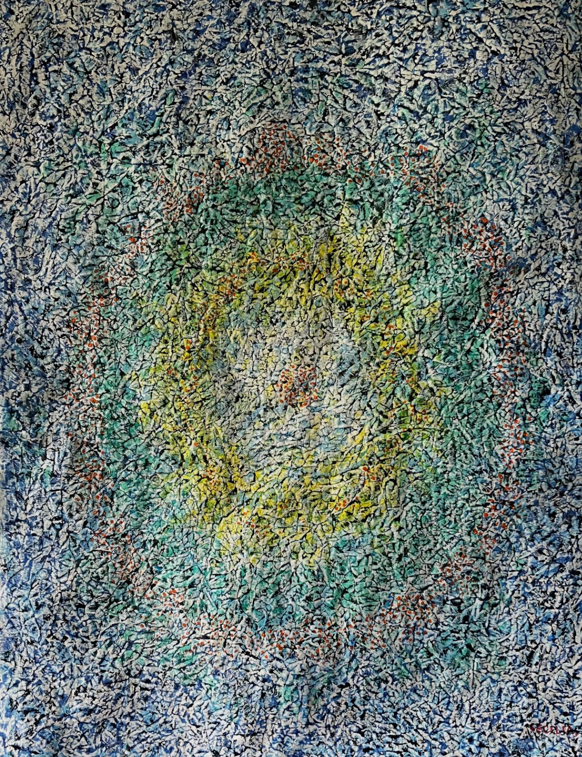 Galaxy series 2: 30"x40", Acrylic on Hanji.