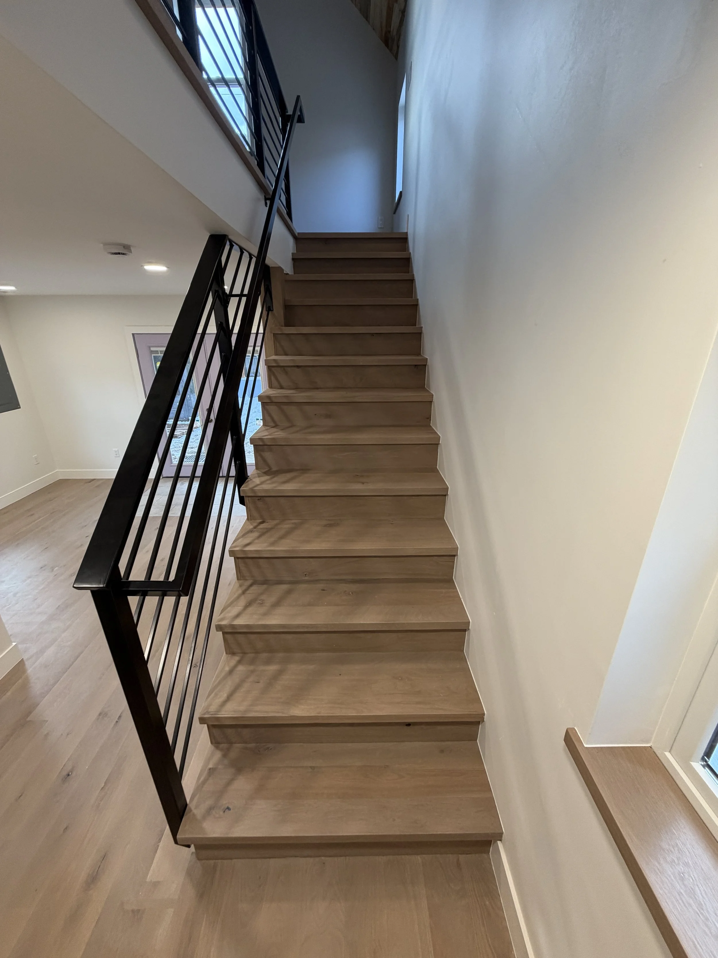 New stairs to upper level