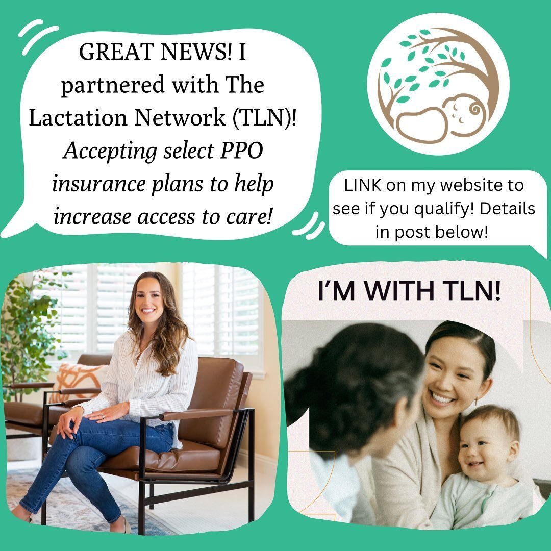 I am excited to announce my new partnership with @lactationnetwork 👏🏻

You may qualify for up to SIX lactation visits at no cost to you (excluding home travel fees based on distance). 

This includes both prenatal and postpartum visits! 

Are you a