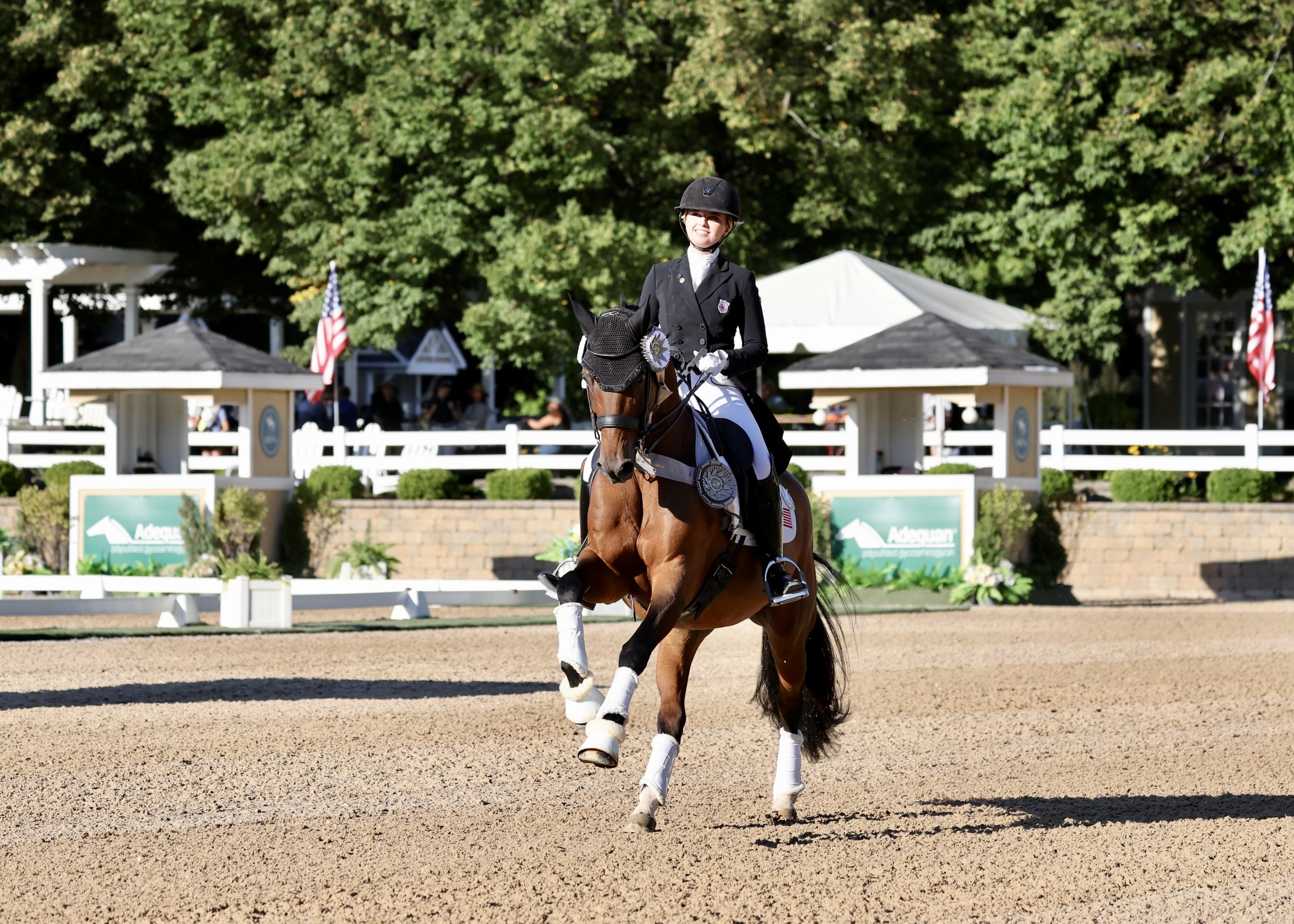 2025 US Festival of Champions I-1,  awarded 9th Overall for Intermediate Dressage Championships with senior athletes, 18yo Kat & DreamGirl