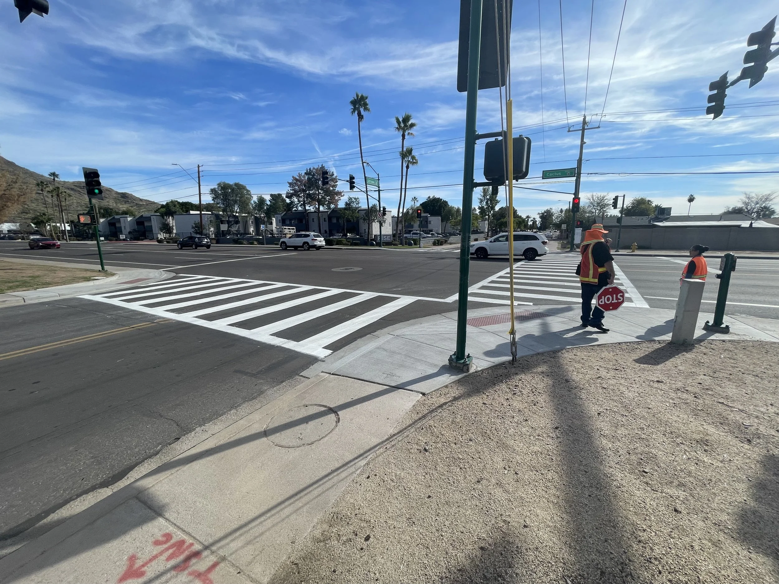 Enhanced Crosswalk Markings 21st Ave &amp; Cactus Rd