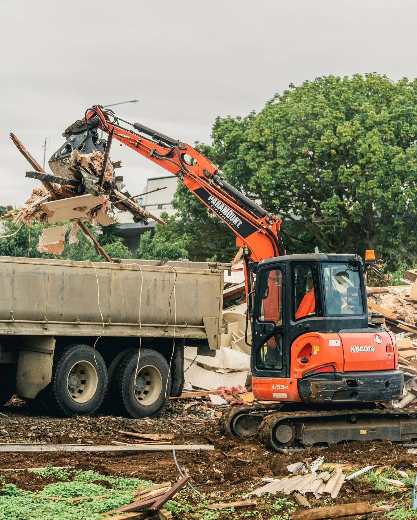 We love a bit of demo! Don't waste time with reciprocating saws and sledgehammers, bring in the big guns - Paramount Earthworks