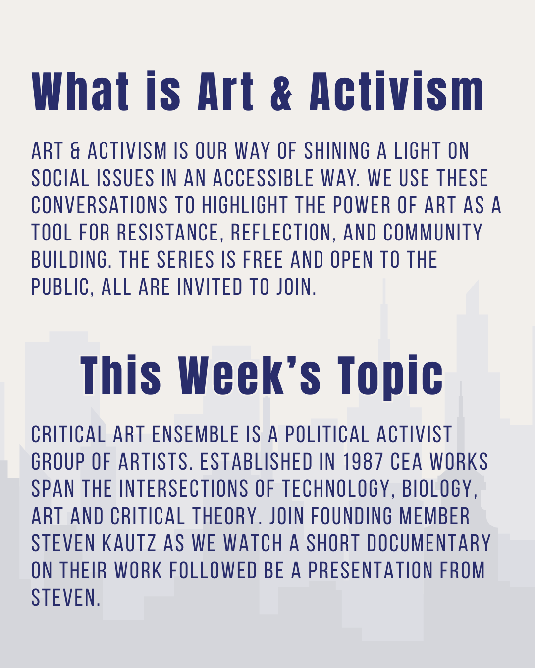 Art & Activism: Critical Art Ensemble