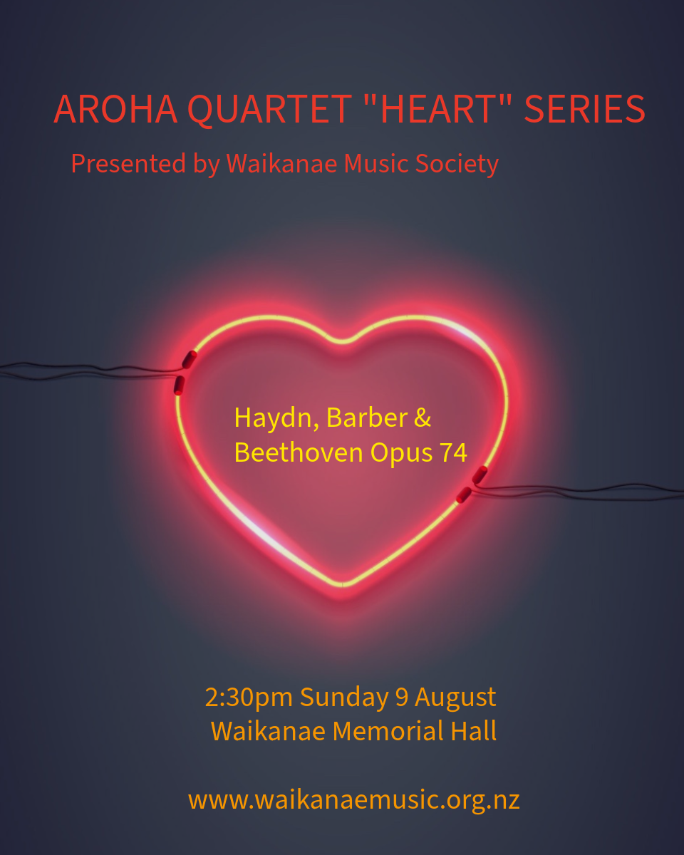 Waikanae Memorial Hall - Waikanae Music Society - Heart programme