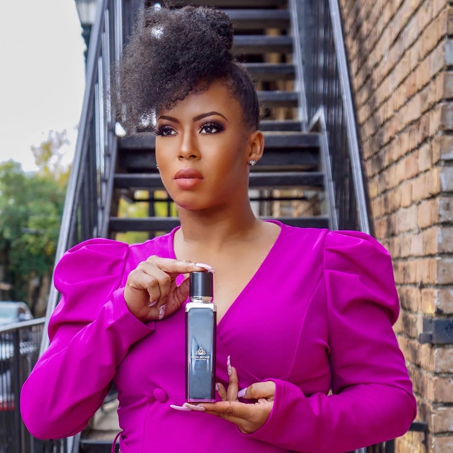 Purple dress with product.JPG