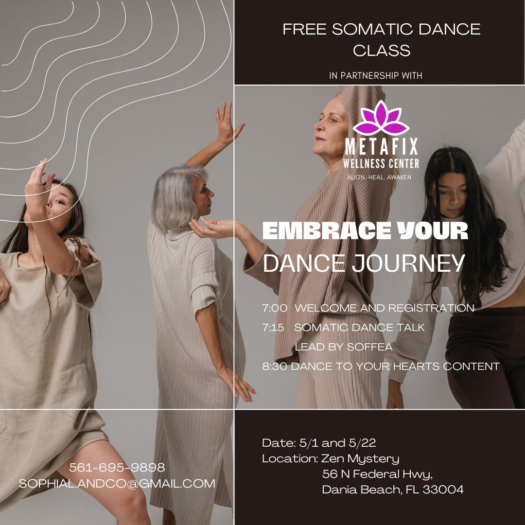 🌿 SOMATIC DANCE CLASS – TONIGHT AT ZEN MYSTERY 🌿
This isn’t just a dance class—it’s a journey back to yourself.
Move. Breathe. Release. Transform.
✨ Open to all levels – whether you're brand new or deeply rooted in mo