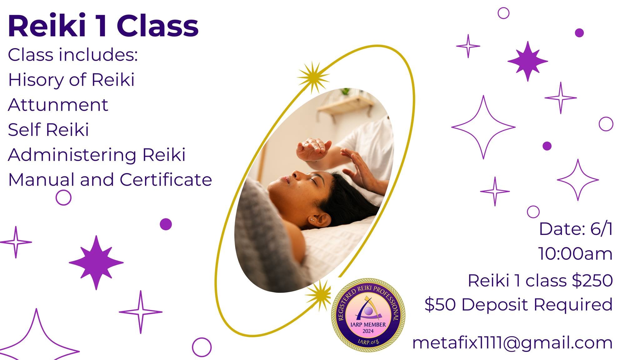 Reiki 1 Attunement & Class 🌟
Begin your Reiki journey with this foundational training that introduces the core principles, techniques, and self-healing practices of Reiki. This class is perfect for anyone new to energy healing and ready to explo