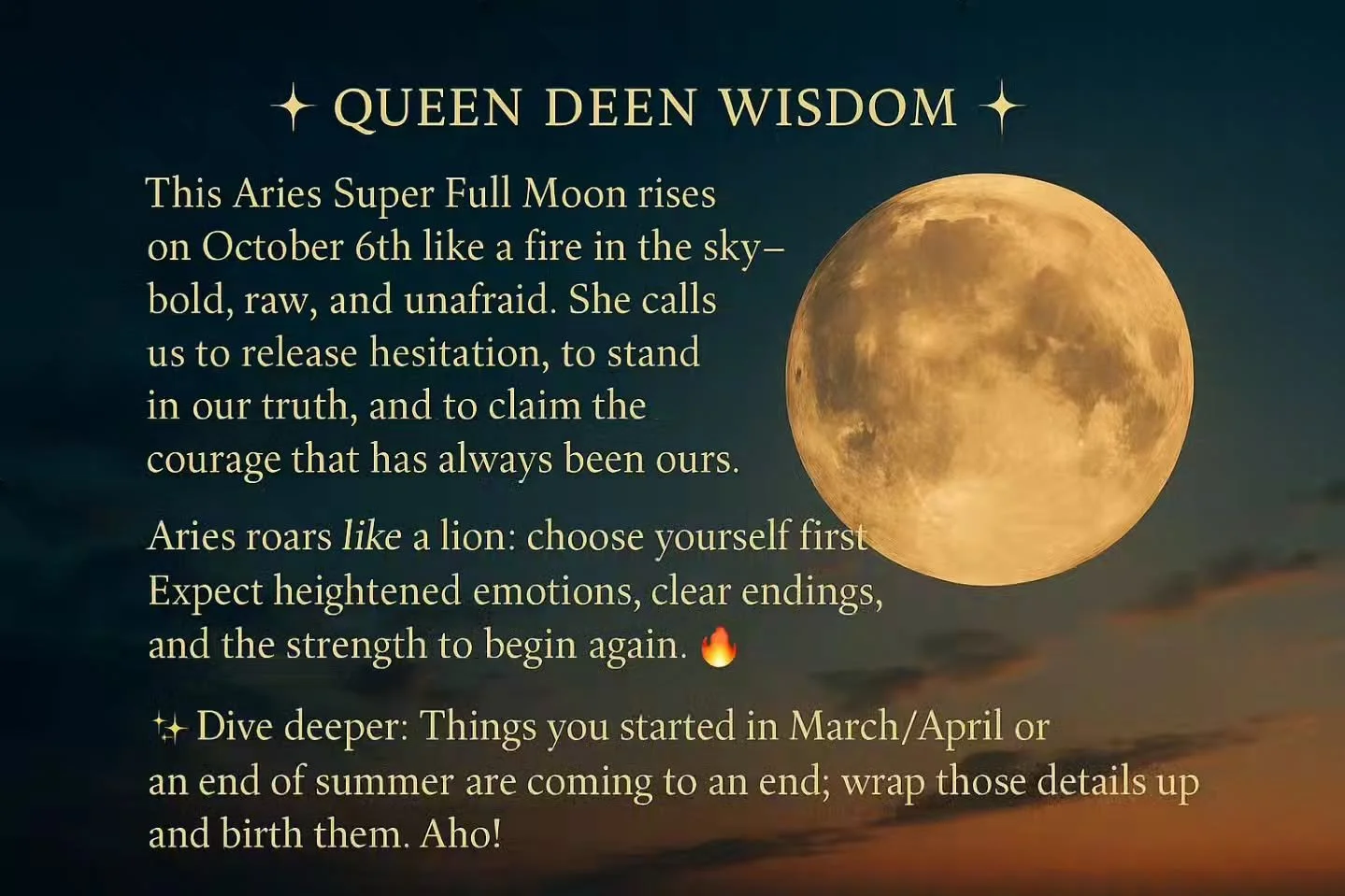 Mother moon has come, listen to her and she sparks shifts in your heart. We are all connected to something greater than us, we may not be able to see it or understand it but our soyld remembers every time. Shift with the moon, release what is needed.