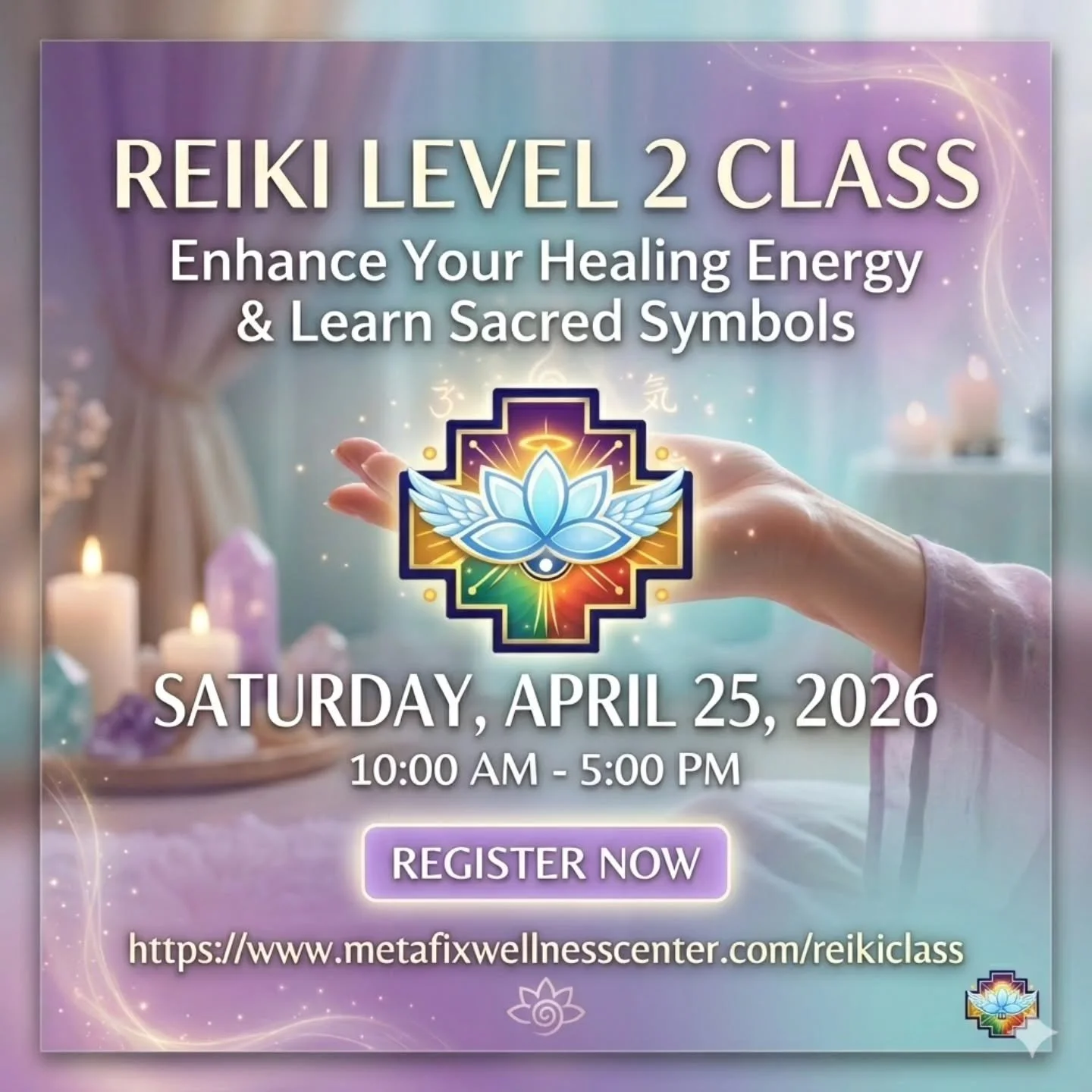 ✨ Reiki Level 2 Class &ndash; This Saturday! ✨
Are you ready to expand your healing gifts? 🙌

Join me this Saturday, May 2nd from 10am to 5pm for Reiki Level 2 &ndash; Okuden (The Inner Teachings)!

In this immersive class, you'll dive deeper into t