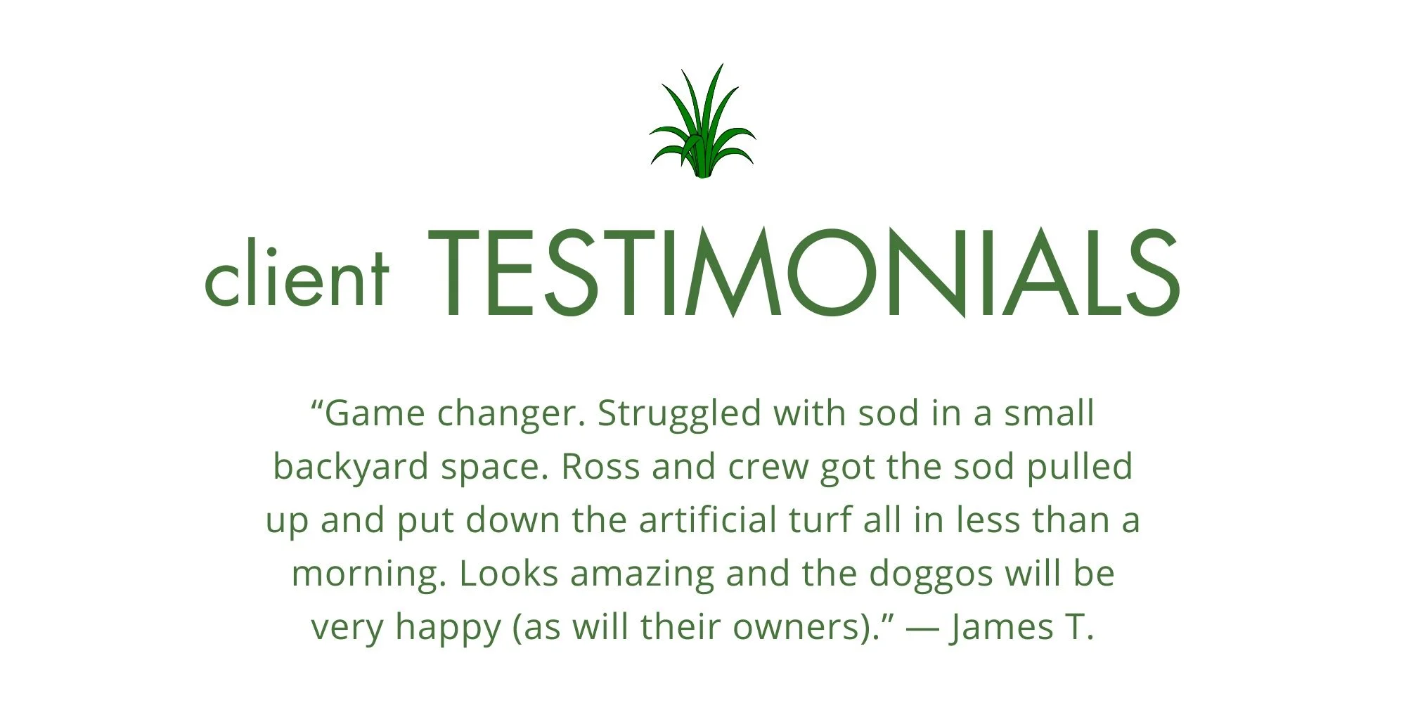 client testimonial