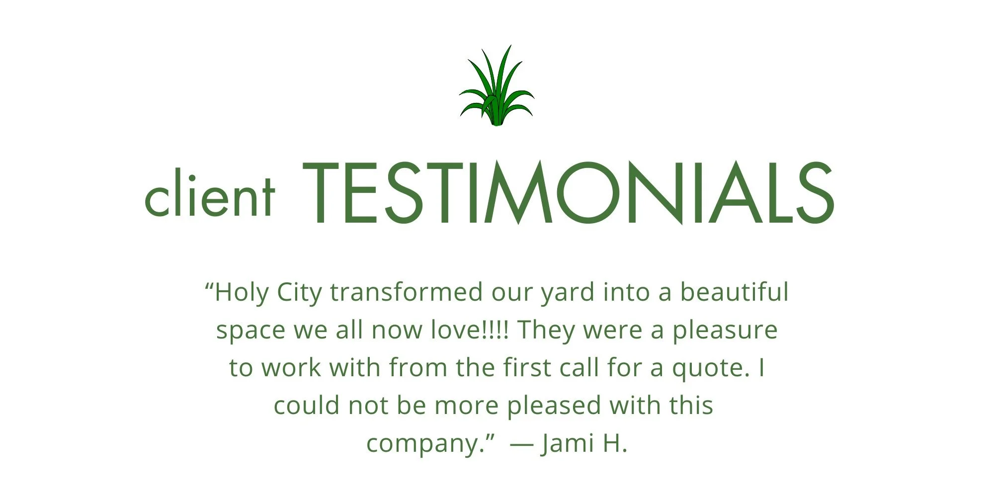 client testimonial