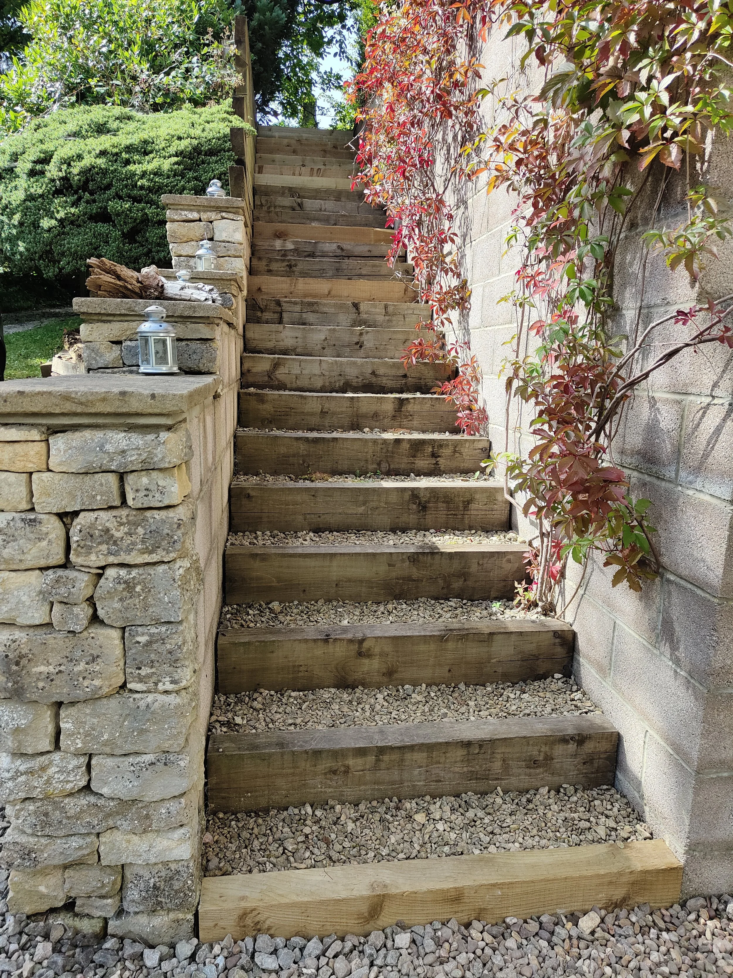 Sleeper steps near Nailsworth