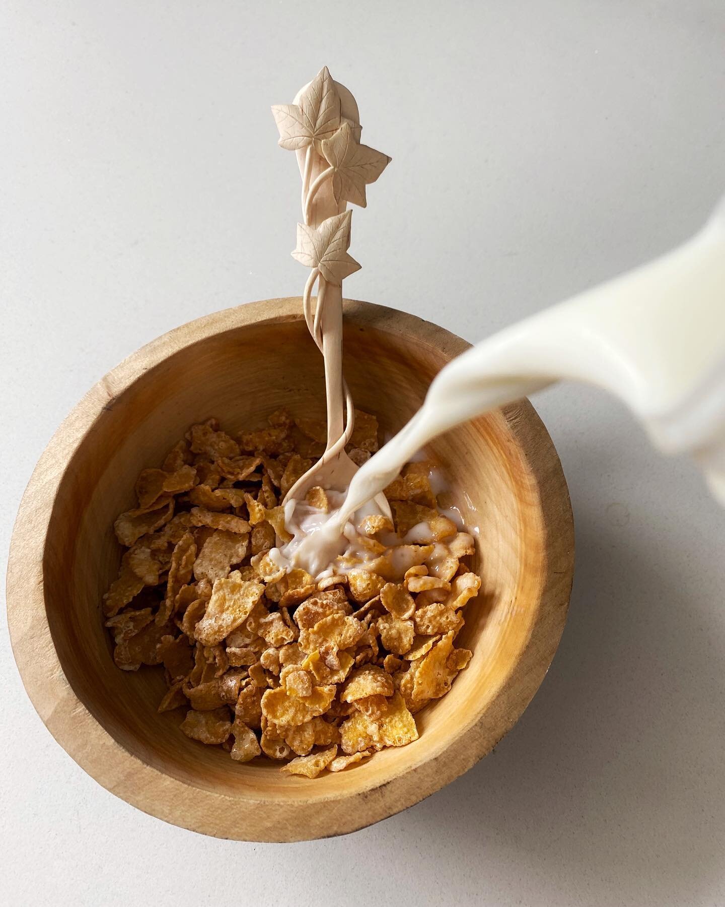 How do you eat your breakfast? 
The new owner of Ivy Eating Spoon I (from my recent series) has definitely added something a little different to his morning cornflakes!! 😄 
Thank you so much for sending me these brilliant photos James&hellip; you&rs