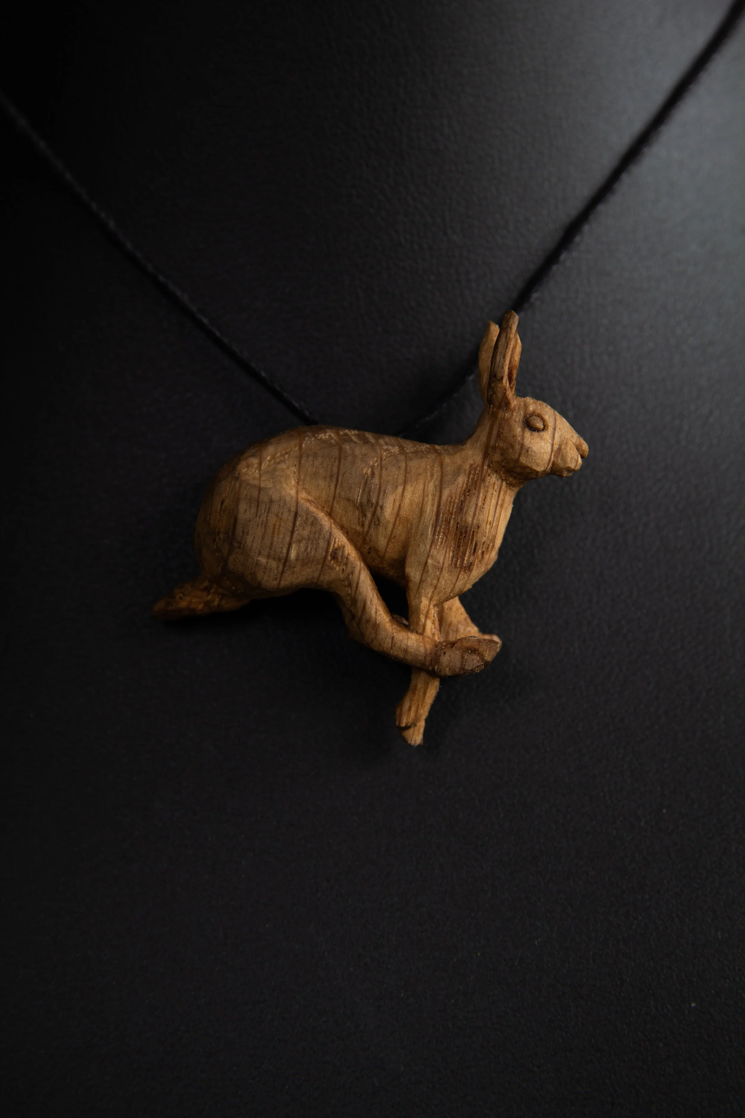 Running Hare Pendant Carving