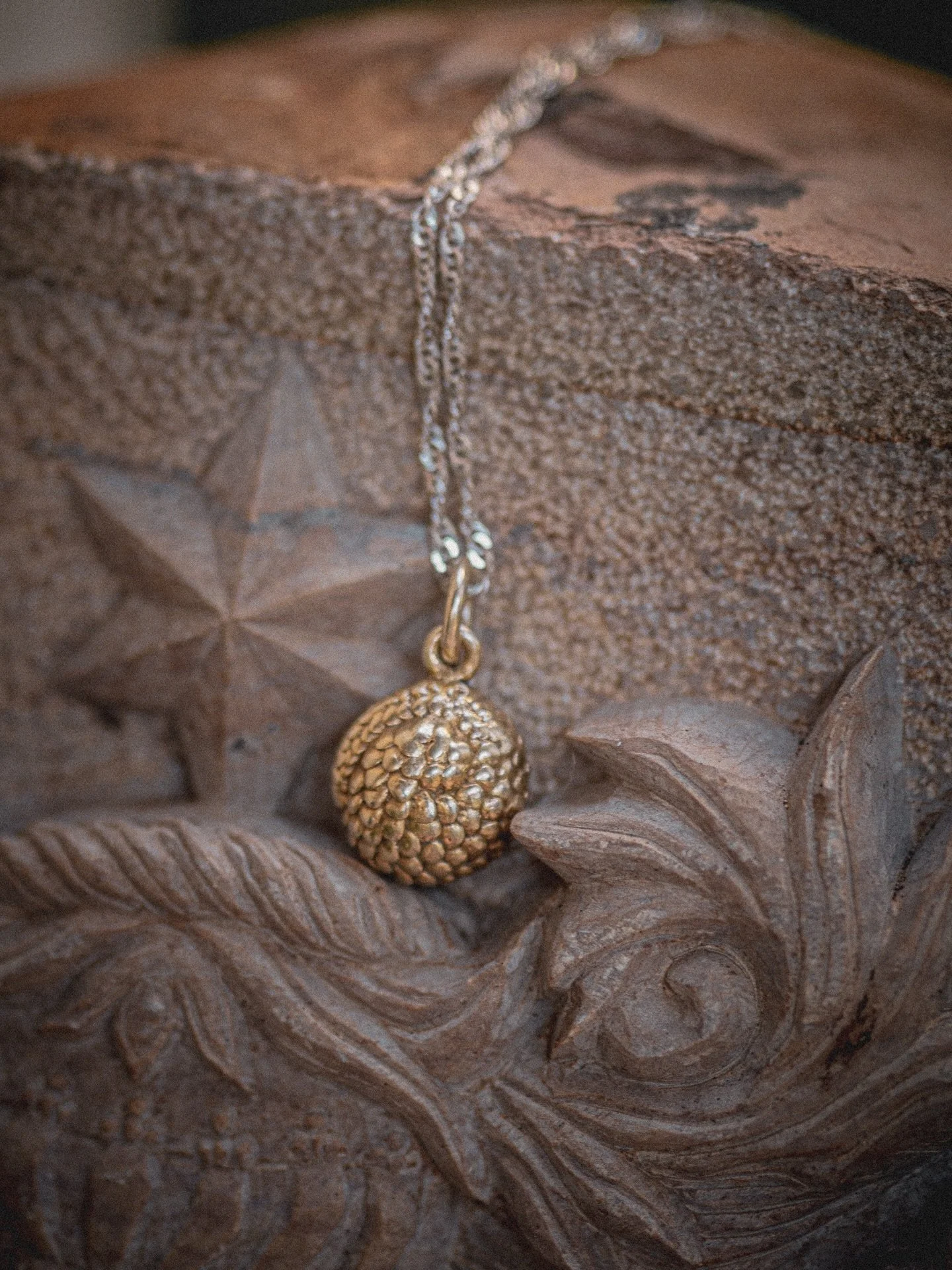 Our pangolin ball in 14 karat gold on a silver chain.

Collection : Pangolin Collection
Cause @pangolincrf Namibia 
# 

#ASCEarth #rhinoCollection #ConservationJewelry #CraftedWithPurpose FromTheWildWithLove