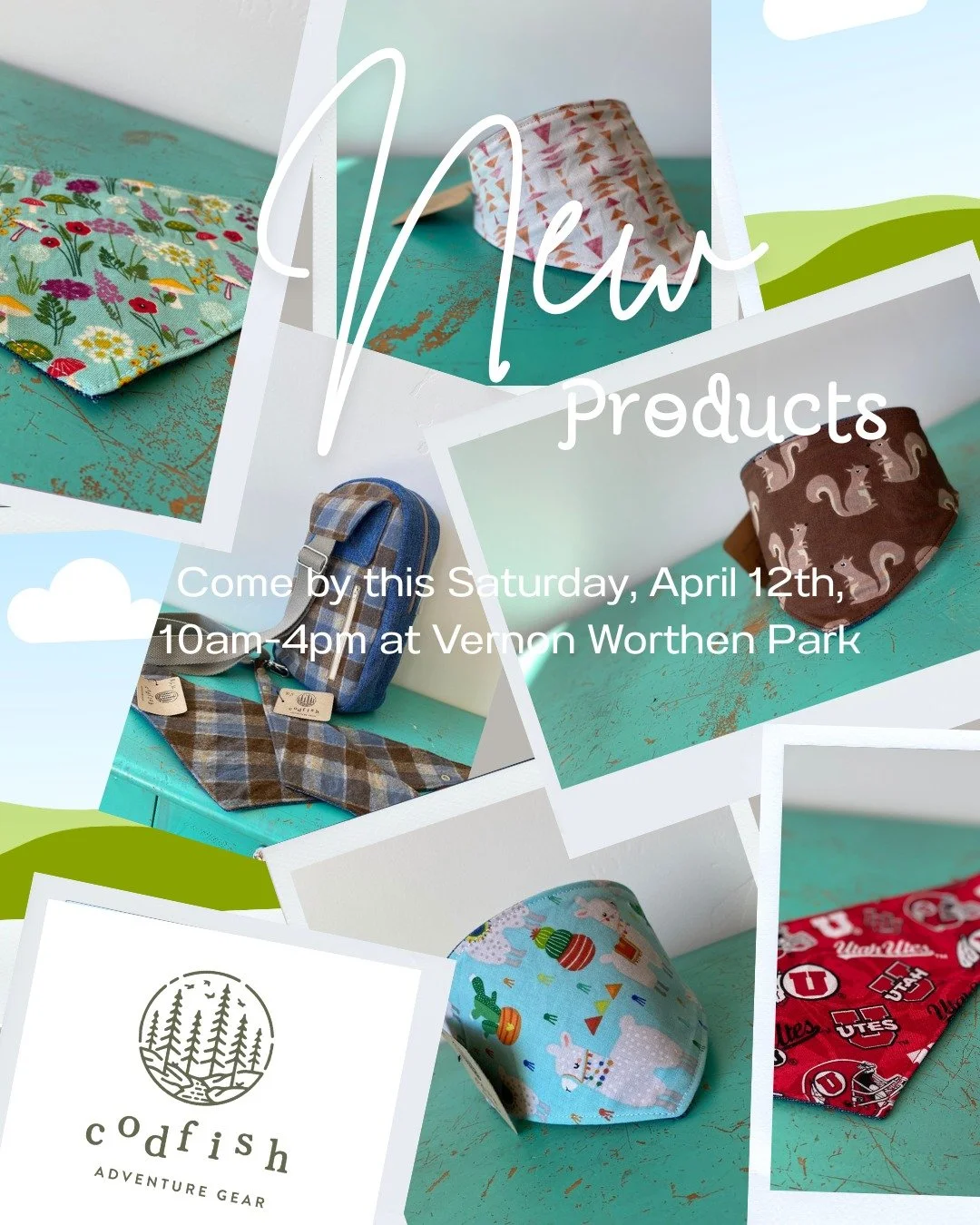 Swing by and explore our newest products! We&rsquo;re excited to see you this Saturday at the Mod the Modern Market. Happy shopping!

#codfishcustomsdogbandanas
@modthemodernmarket