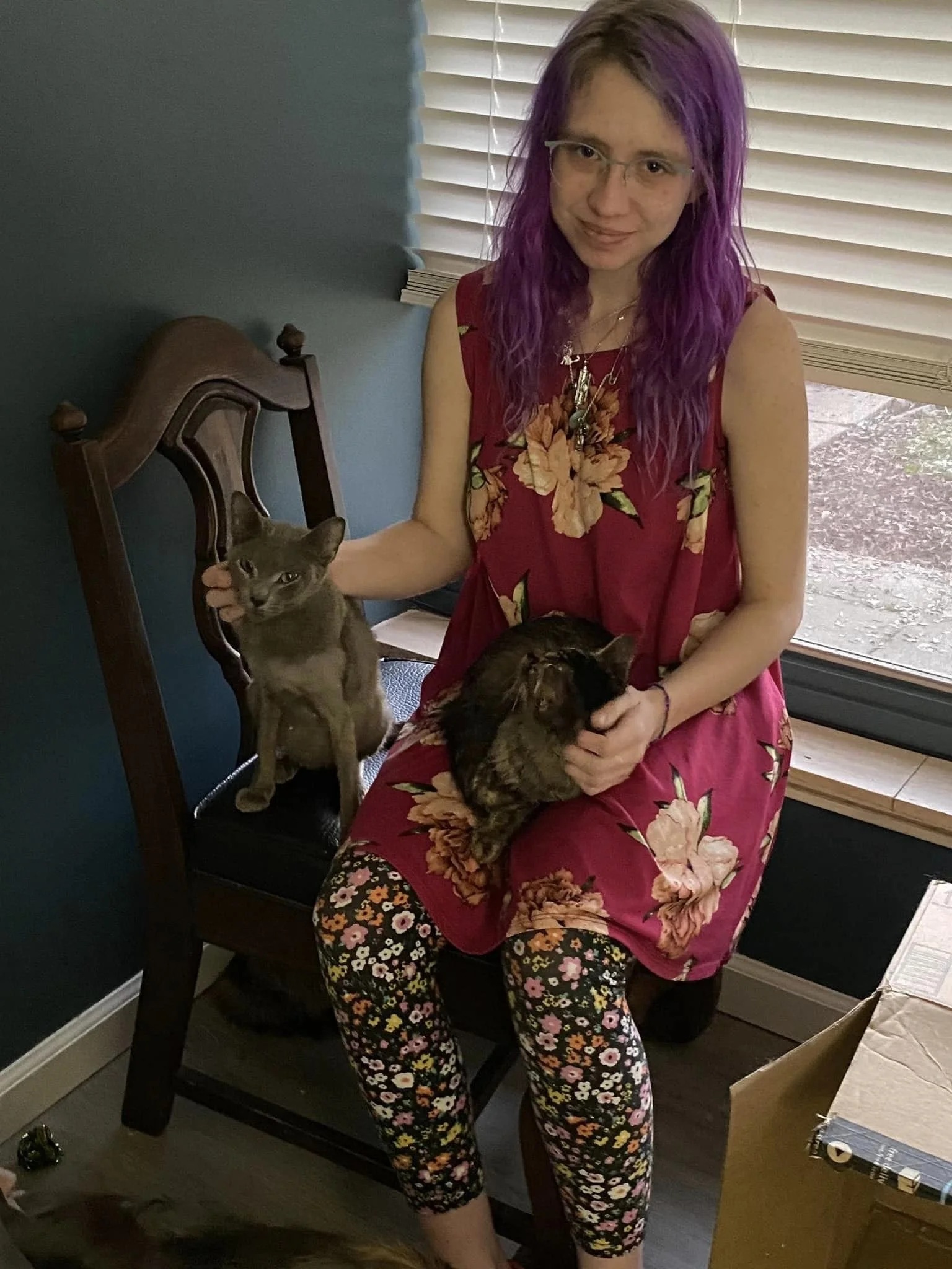 My daughter giving them love