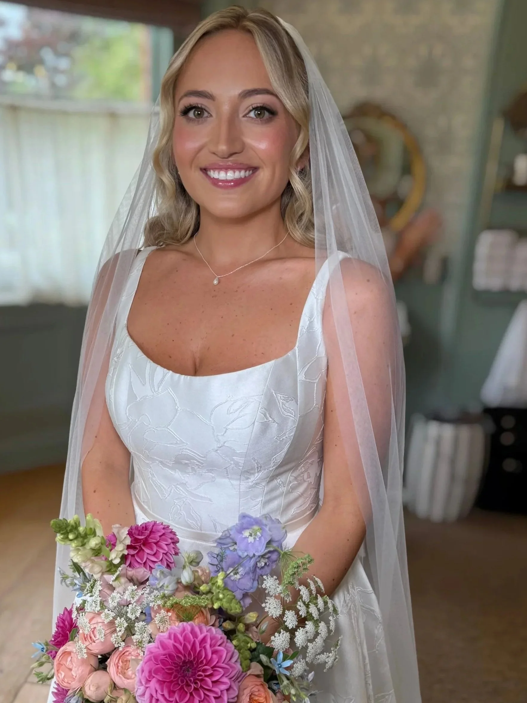 glowing natural makeup and effortless hair