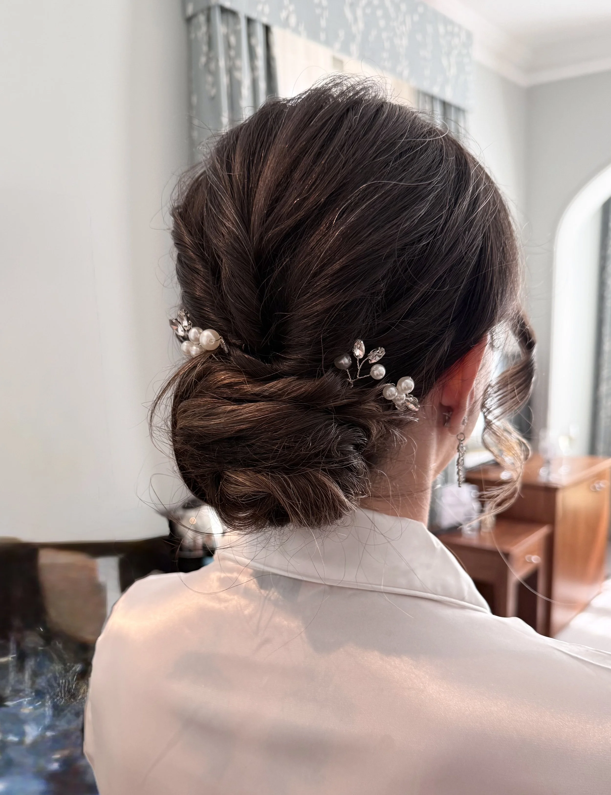 effortless romantic bridal hair