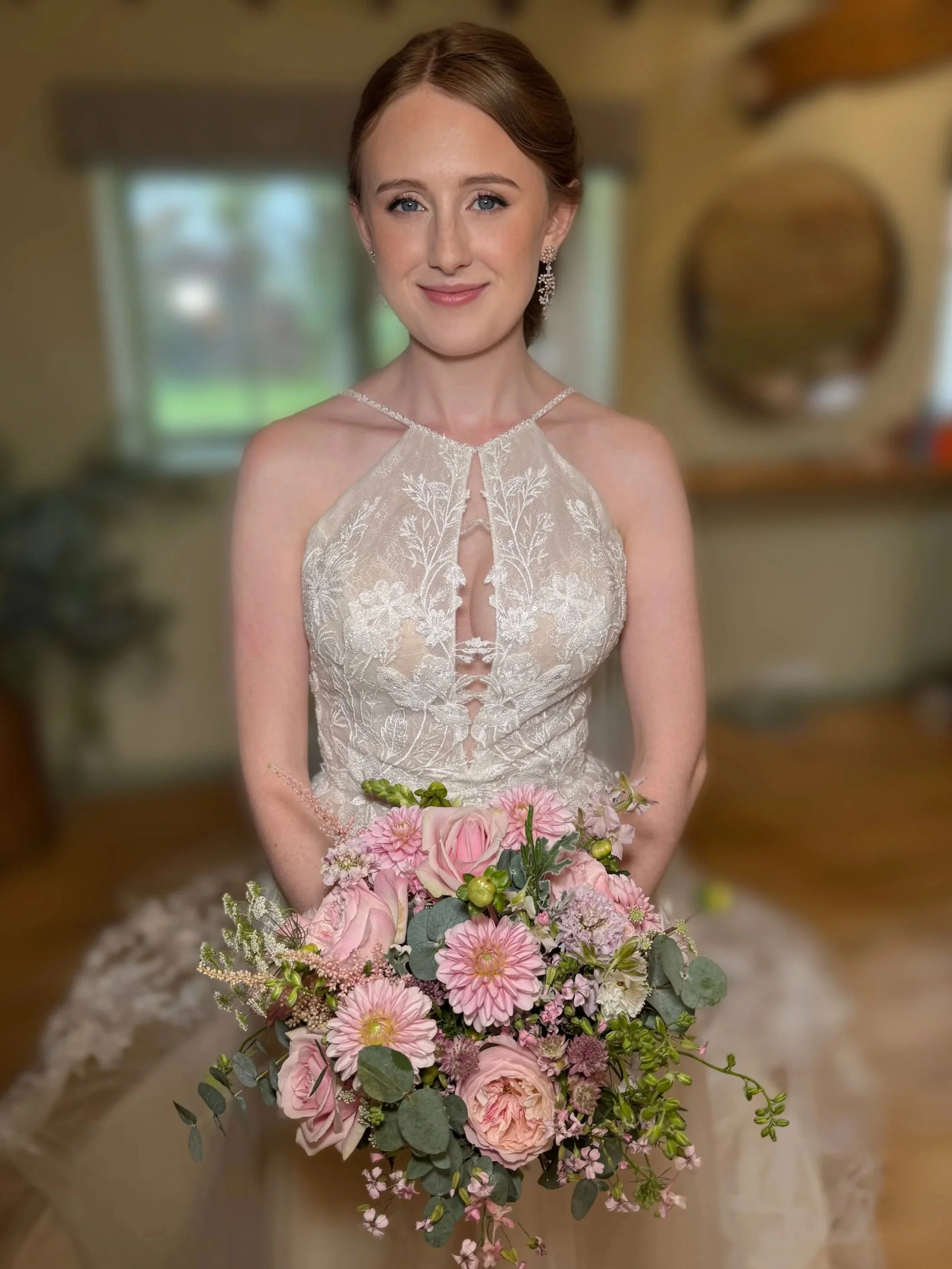 glowing natural bride effortless relaxed hair