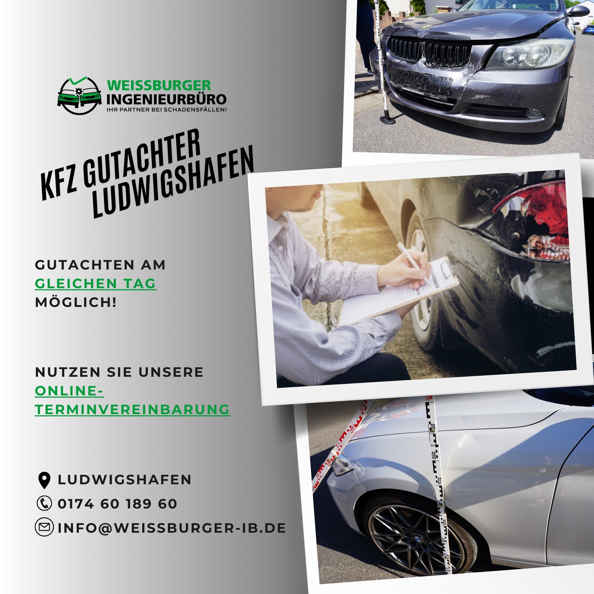 🚗💨 Wir setzen neue Ma&szlig;st&auml;be! Bei uns bekommst du nicht nur erstklassige KFZ-Gutachten, sondern auch blitzschnelle Abwicklung. 🏁 Wir bieten wir sogar Gutachten am gleichen Tag an! ⚡️🔧 Keine langen Wartezeiten &ndash; wir verstehen, wie 