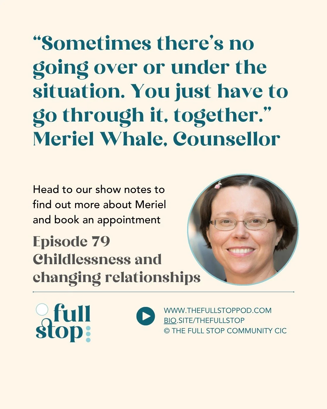“Sometimes there’s no going over or under the situation — you just have to go through it, together.”
@thechildlesscounsellor explains how she can be a translator and there's a lot about language in this podcast - how we speak